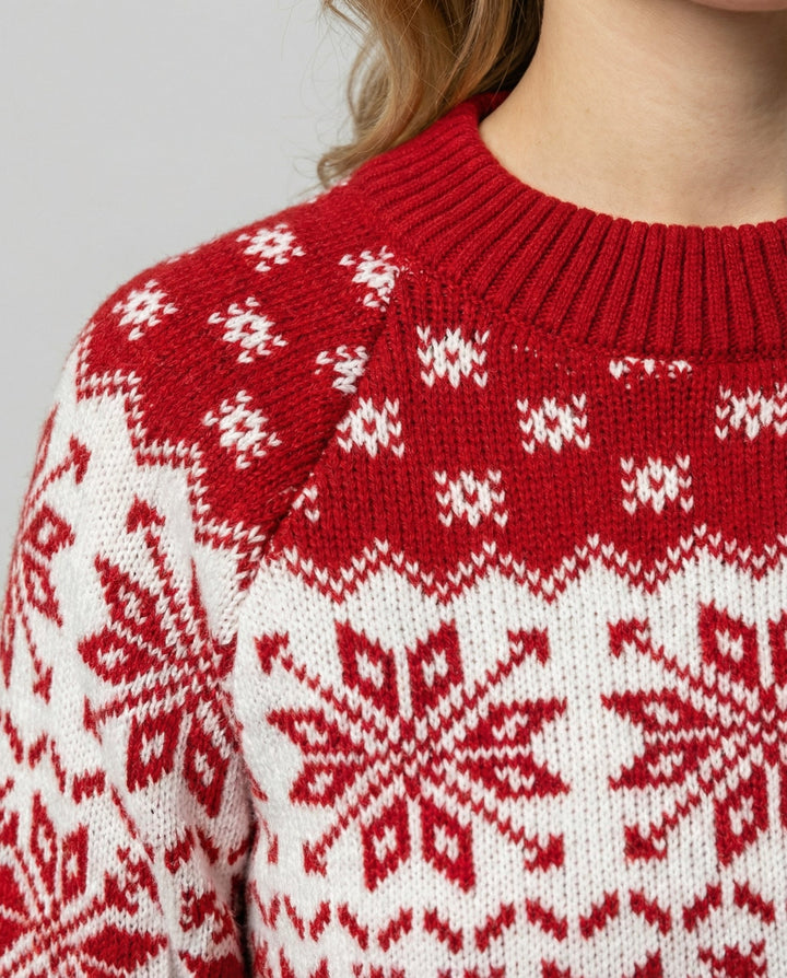 Weihnachtsstrickpullover Damen