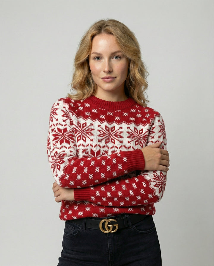 Weihnachtsstrickpullover Damen