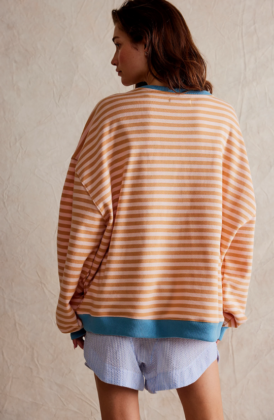 Nord Taschen | Oversized Gestreiftes Damen Sweatshirt