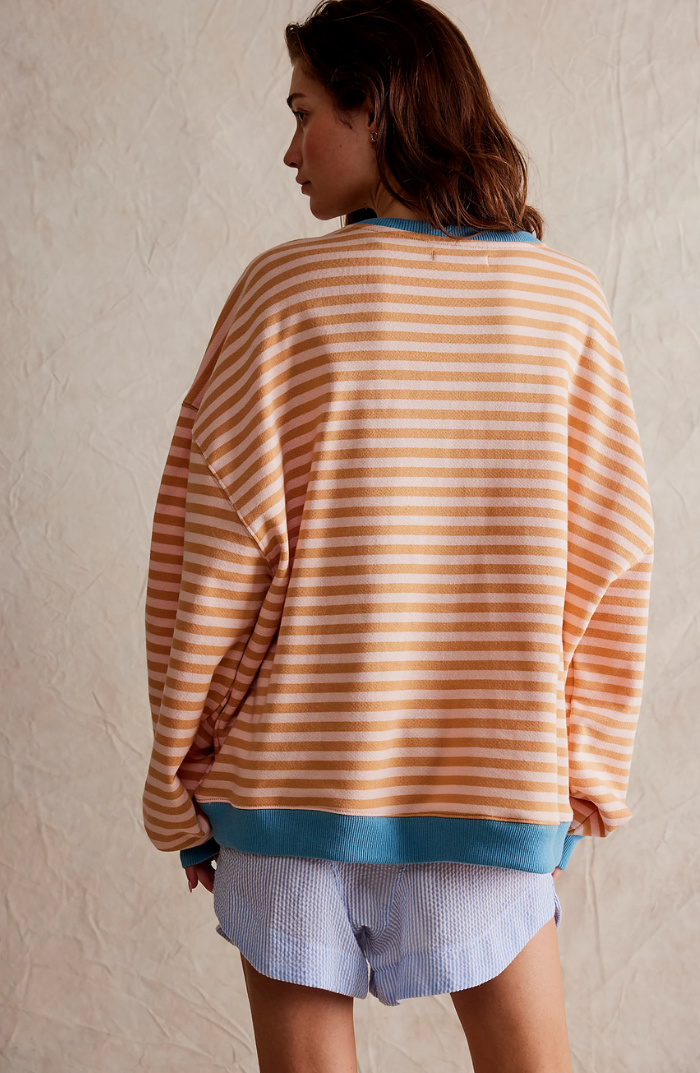Nord Taschen | Oversized Gestreiftes Damen Sweatshirt