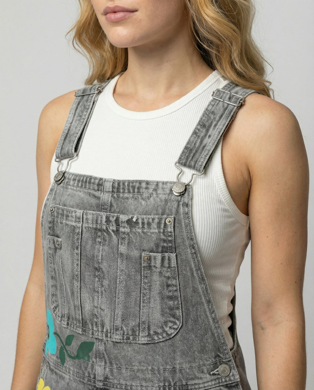 Ärmelloser Denim-Overall Damen