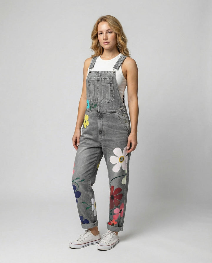 Ärmelloser Denim-Overall Damen