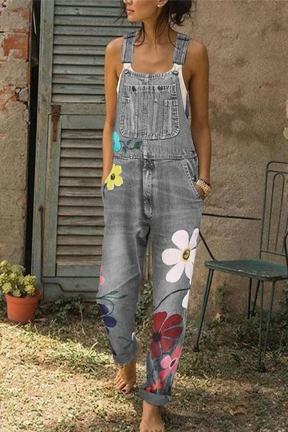 Nord Taschen | Ärmelloser Denim-Overall