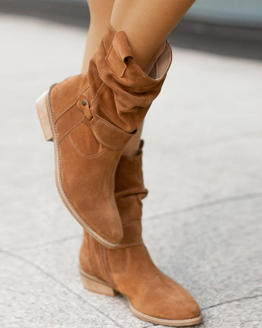 Wild Stiefel mit niedrigem Absatz und Reißverschluss - Arvani