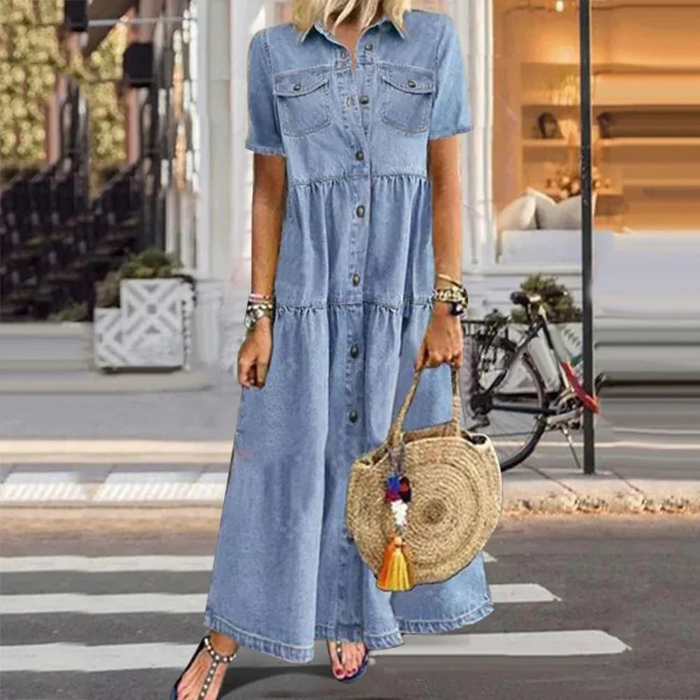 Maxi-Jeanskleid