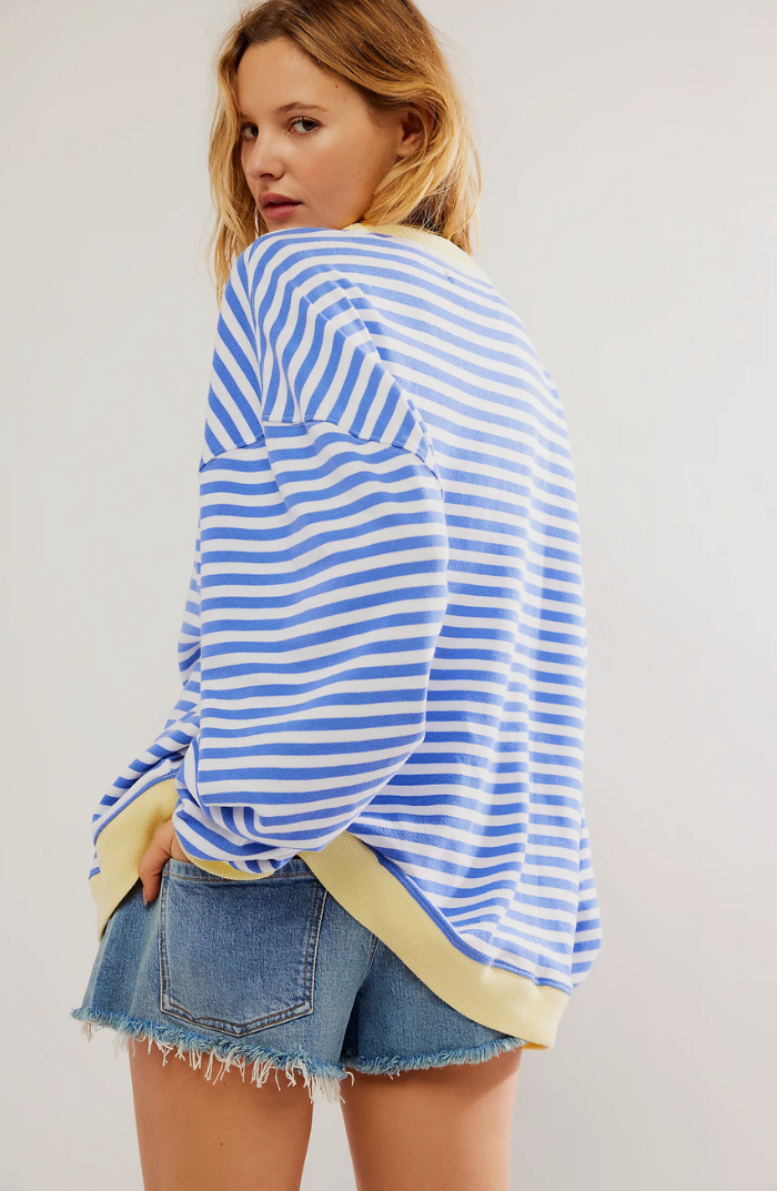 Nord Taschen | Oversized Gestreiftes Damen Sweatshirt