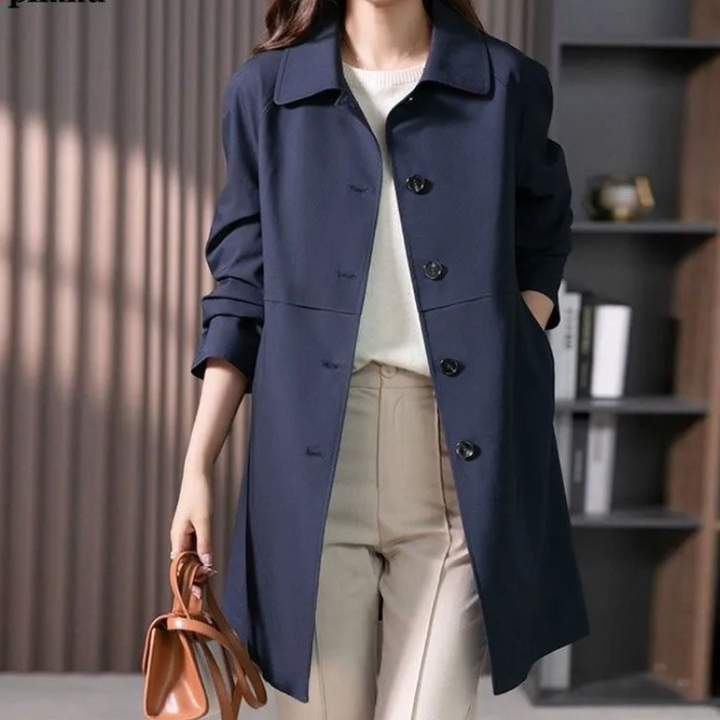 Einreiher Kurzer Trenchcoat für Damen
