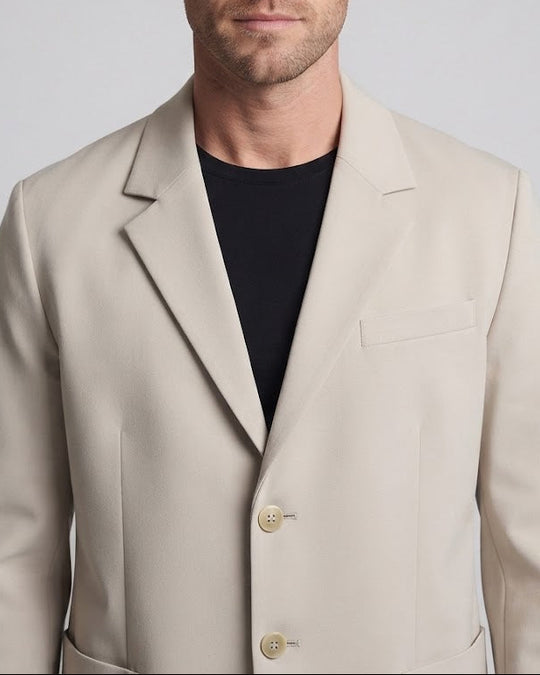 Herren Oversize‑Sakko mit aufgesetzten Taschen und Zweiknopf‑Front Nord Taschen