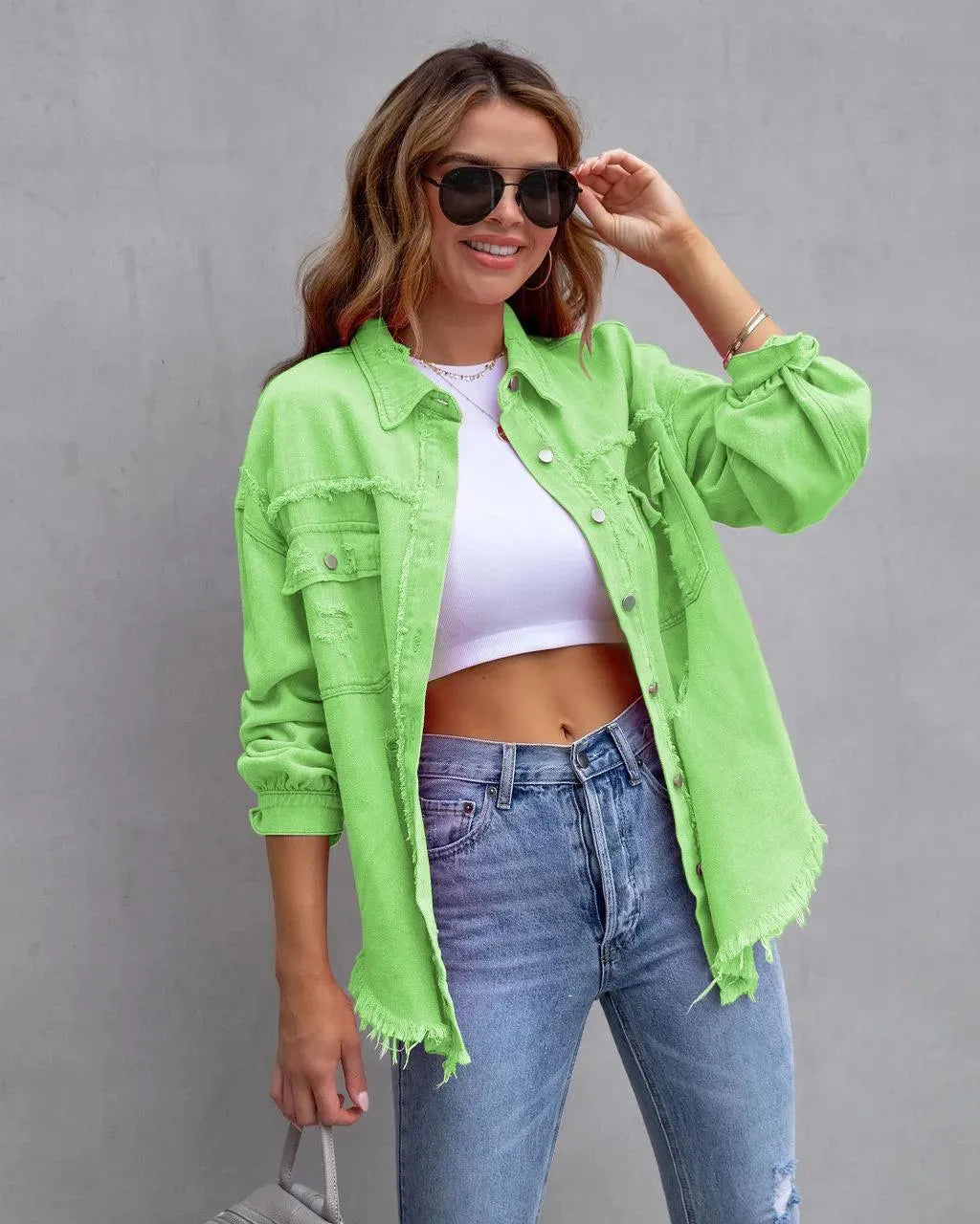 Damenbluse aus Denim