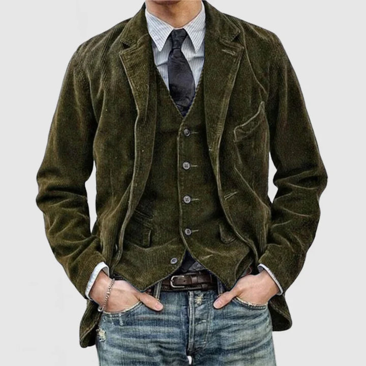 Stilvolles Vintage-Set Aus Blazer und Weste