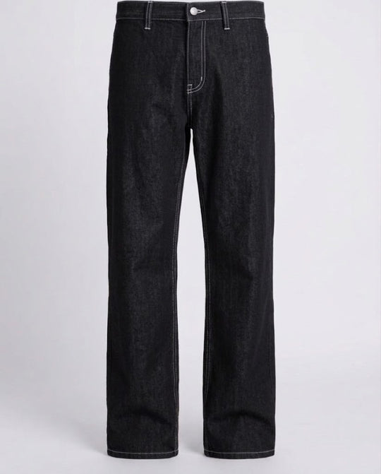 Damen Gerade geschnittene Raw‑Denim Jeans mit vertikaler Naht und cleanem Finish Nord Taschen