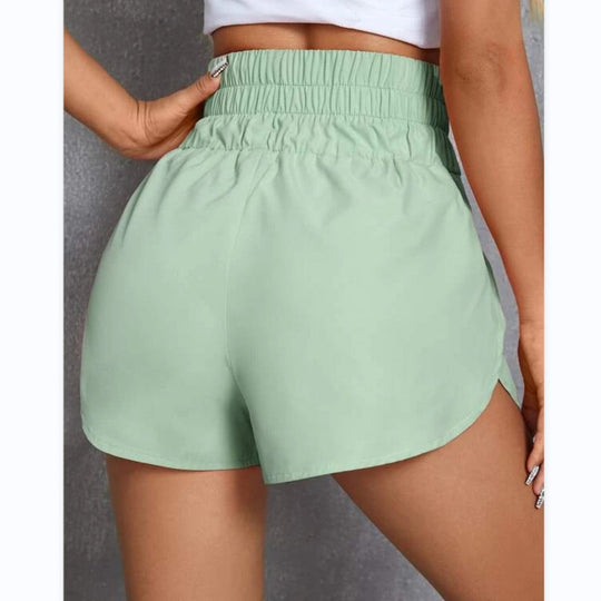 Elastische Shorts mit hoher Taille