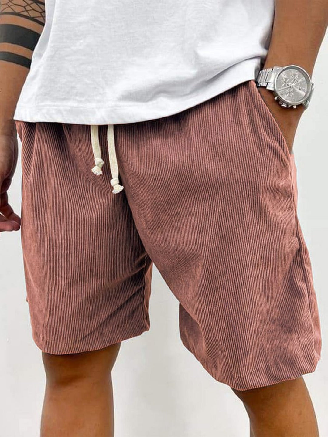 Nord Taschen | Herren Casual Kordelzug Cord Shorts