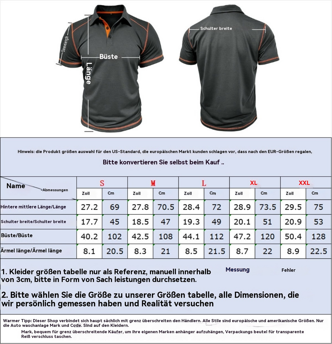 Kurzärmeliges Poloshirt zum Spleißen