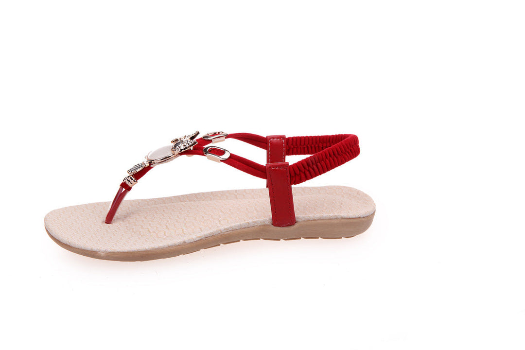Damen Elegante Riemchen-Sandalen mit dekorativem Schmuck-Detail Nord Taschen