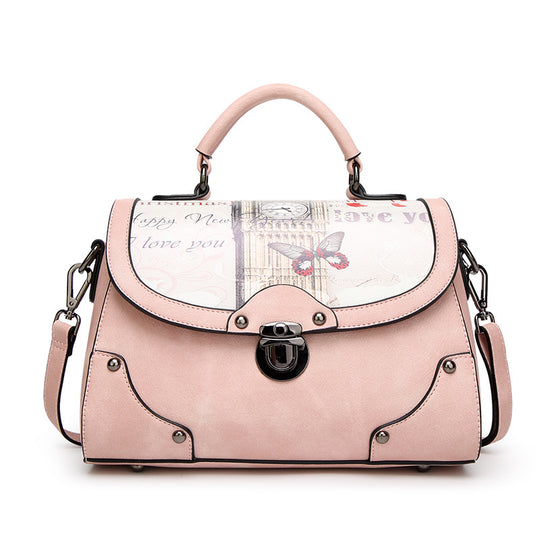 Damen Designer Handtasche mit kreativem Vintage-Motiv Nord Taschen