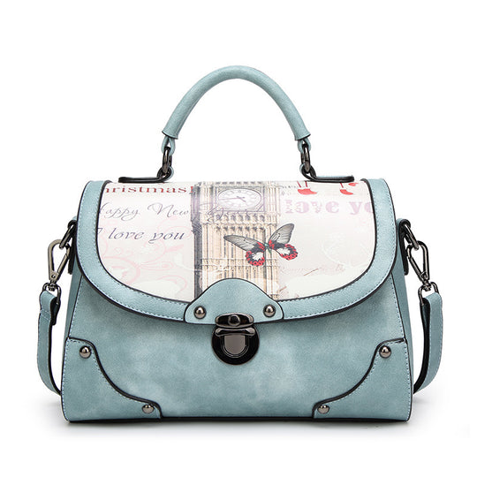 Damen Designer Handtasche mit kreativem Vintage-Motiv Nord Taschen