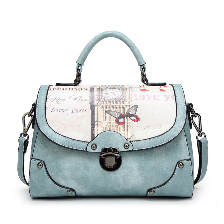 Damen Designer Handtasche mit kreativem Vintage-Motiv Nord Taschen