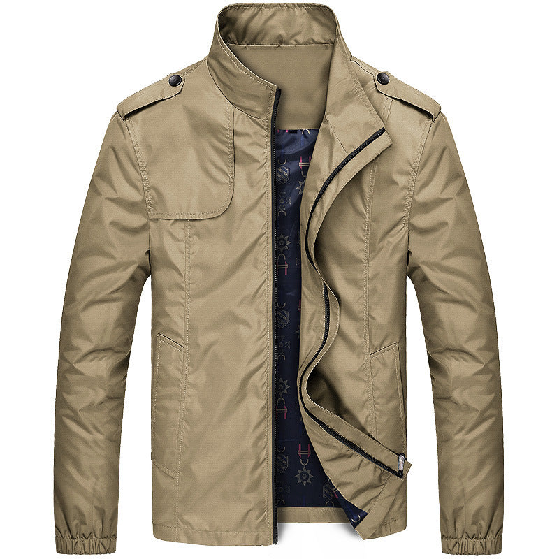 Herren Leichter Fieldblouson im Slim-Fit mit Stehkragen und Schulterklappen Nord Taschen