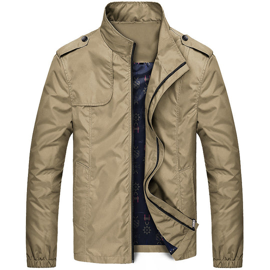 Herren Leichter Fieldblouson im Slim-Fit mit Stehkragen und Schulterklappen Nord Taschen