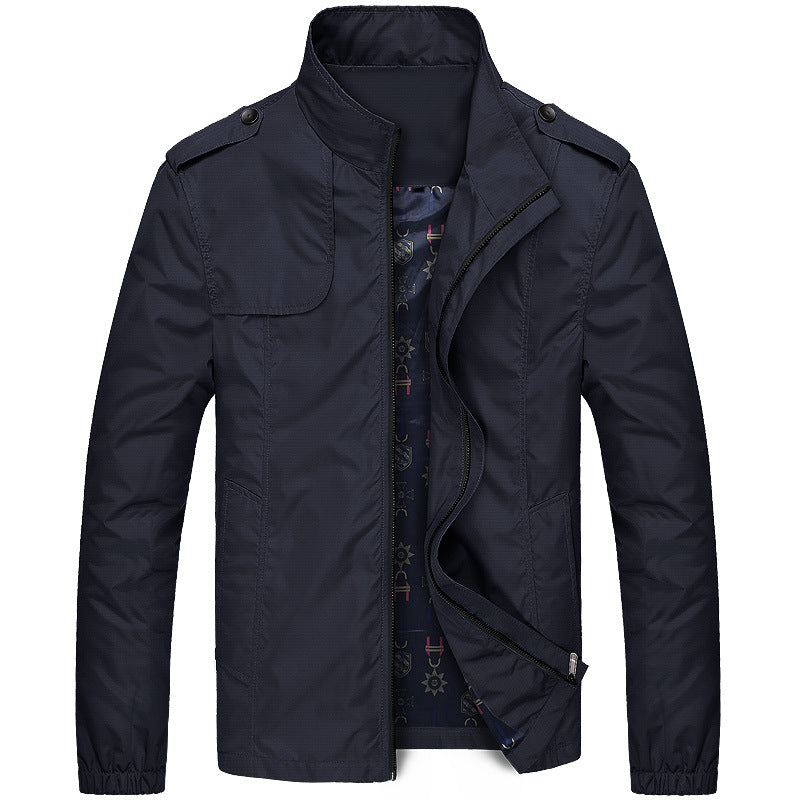 Herren Leichter Fieldblouson im Slim-Fit mit Stehkragen und Schulterklappen Nord Taschen
