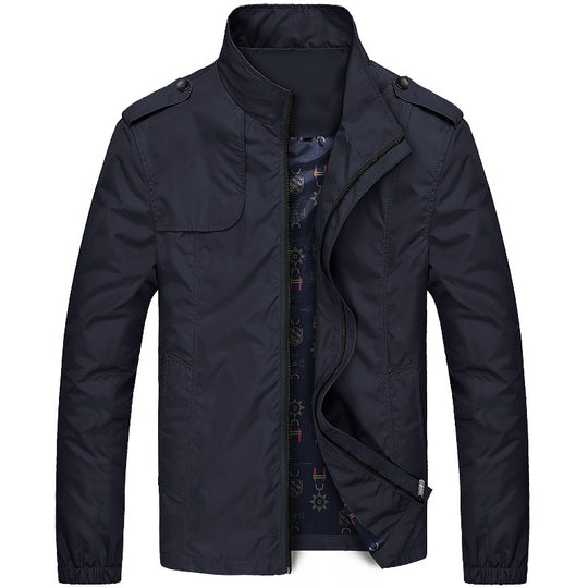 Herren Leichter Fieldblouson im Slim-Fit mit Stehkragen und Schulterklappen Nord Taschen