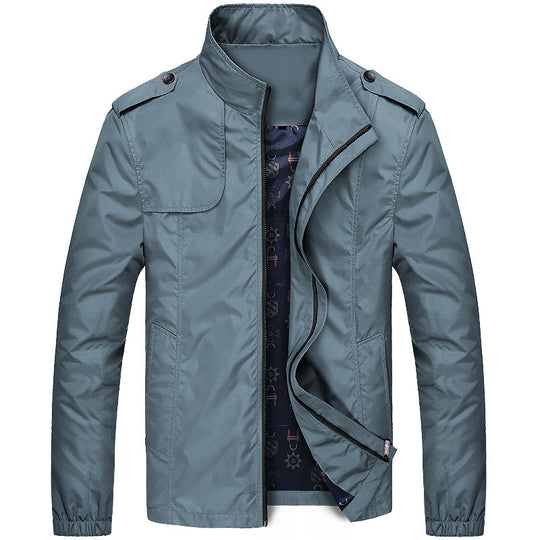 Herren Leichter Fieldblouson im Slim-Fit mit Stehkragen und Schulterklappen Nord Taschen