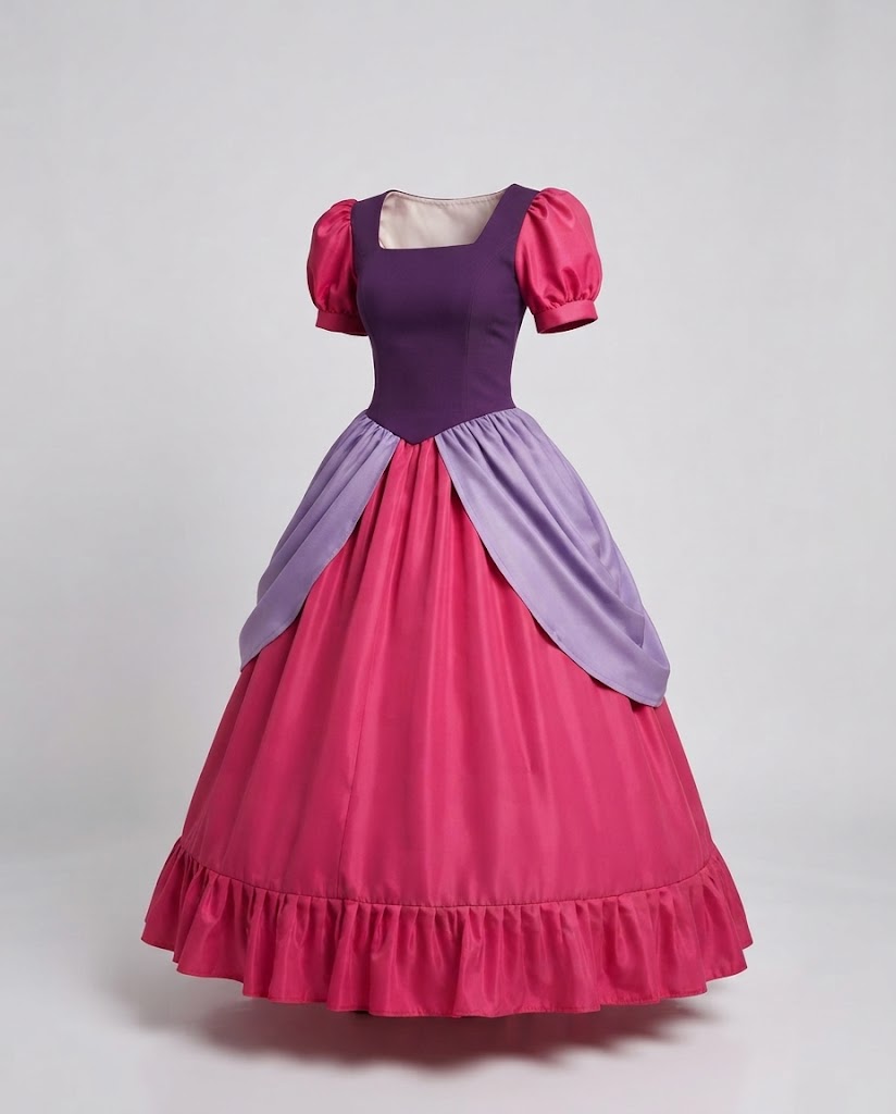 Damen bezauberndes Prinzessinnenkleid mit Rüschen Nord Taschen