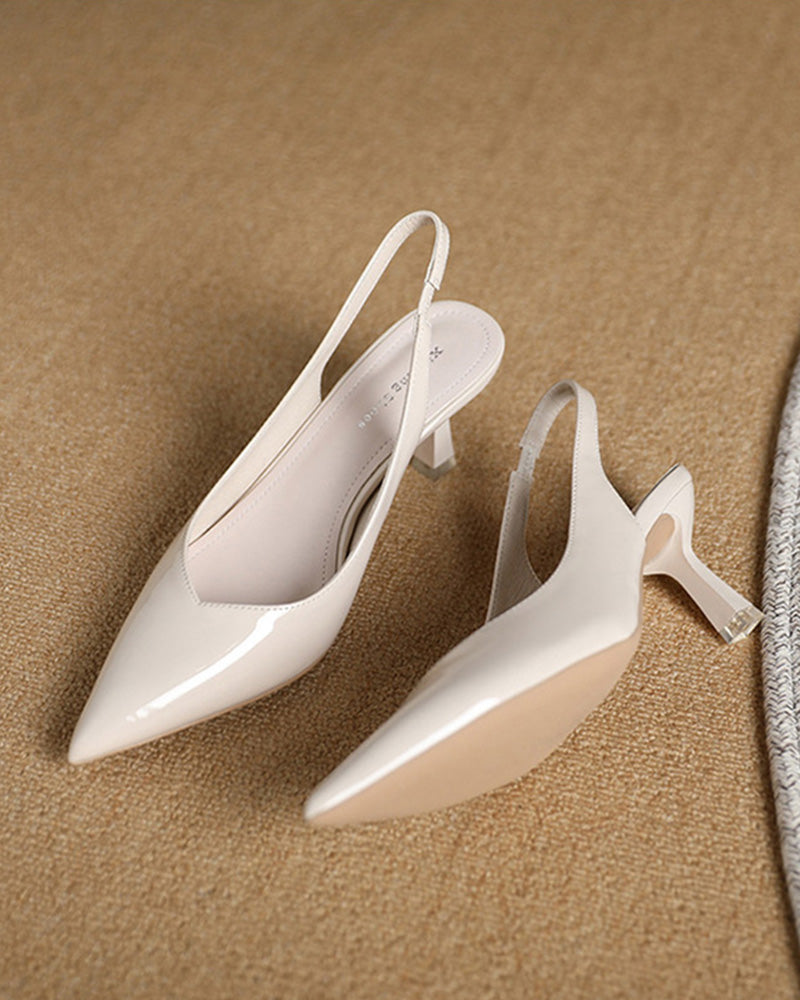 Einfarbige, Temperamentvolle High Heels mit Spitzer Zehenpartie