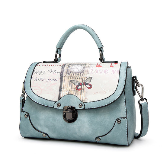 Damen Designer Handtasche mit kreativem Vintage-Motiv Nord Taschen