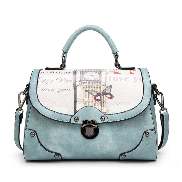 Damen Designer Handtasche mit kreativem Vintage-Motiv Nord Taschen