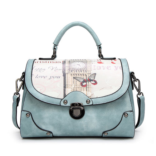 Damen Designer Handtasche mit kreativem Vintage-Motiv Nord Taschen