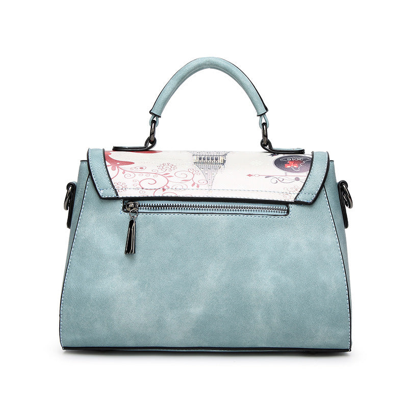 Damen Designer Handtasche mit kreativem Vintage-Motiv Nord Taschen