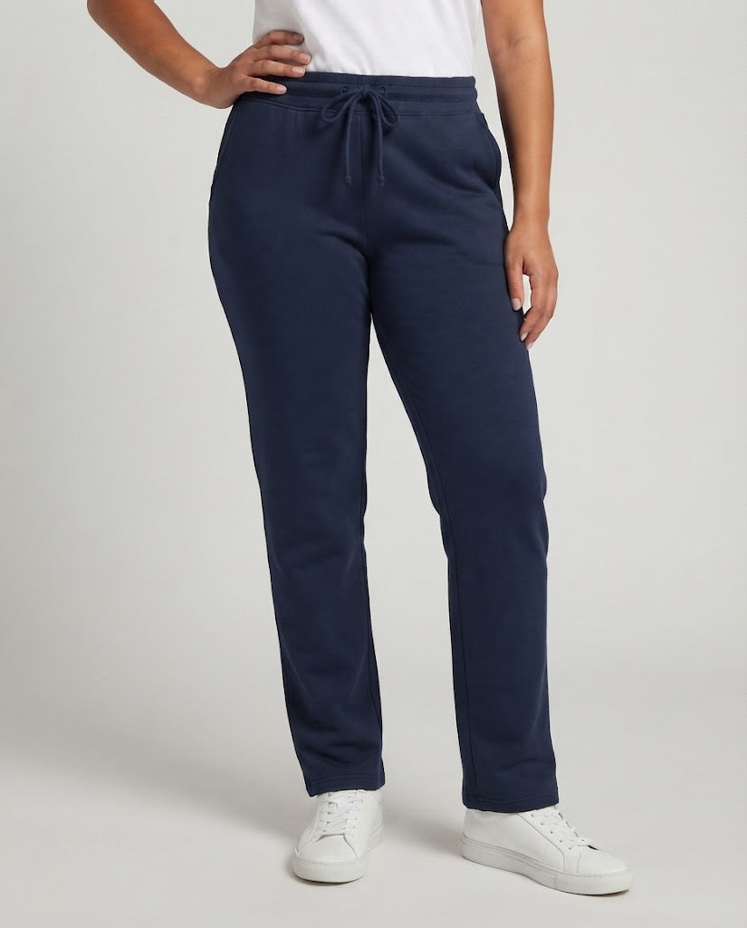 Damen Sportlich Bequeme Hose mit Elastischem Bund Nord Taschen
