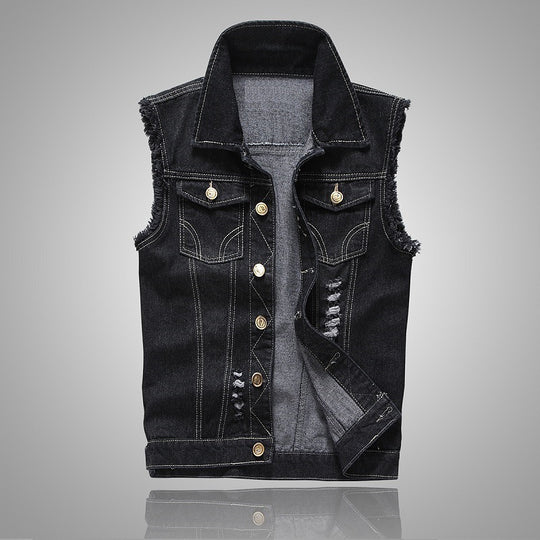 Stylische Herren Denim Weste