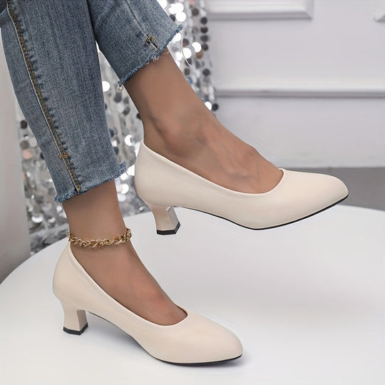 Stilvolle Damen Pumps mit Spitzem Zeh und Blockabsatz