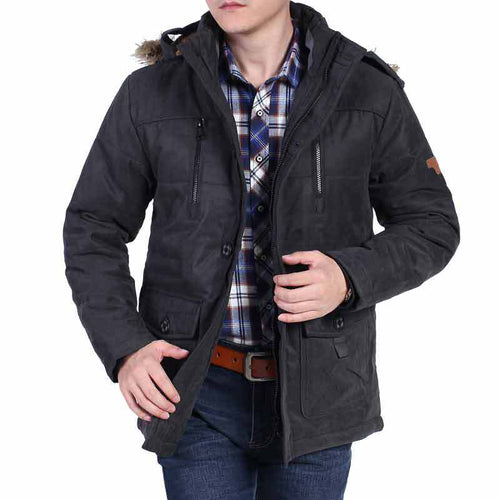 Herren Komfortable Winterparka Nord Taschen