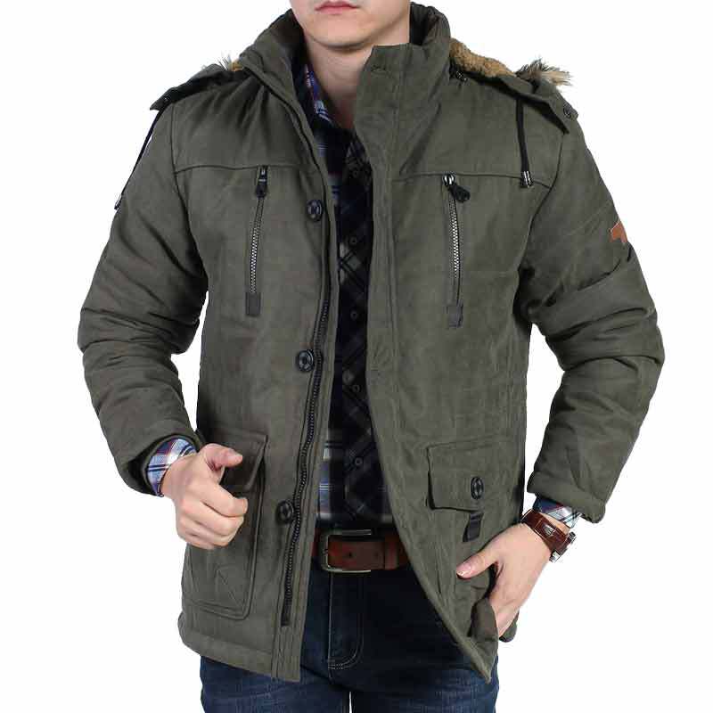 Herren Komfortable Winterparka Nord Taschen
