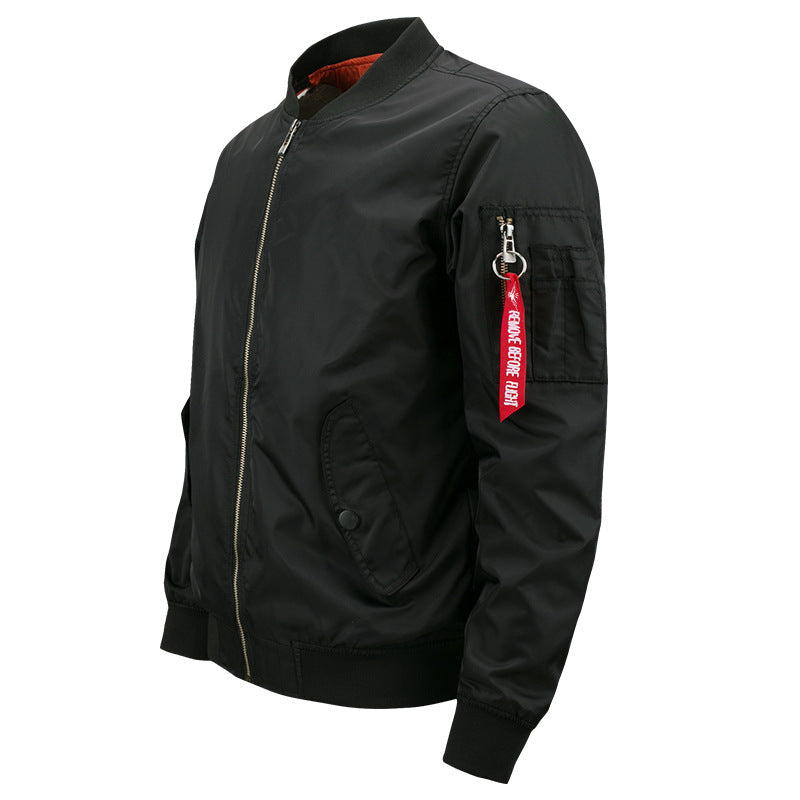 Herren leichter gesteppter Nylon-Bomber mit Utility-Ärmeltasche und gerippten Bündchen Nord Taschen