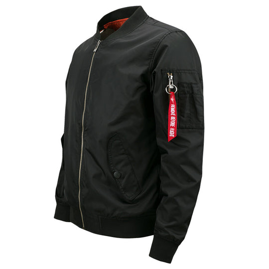 Herren leichter gesteppter Nylon-Bomber mit Utility-Ärmeltasche und gerippten Bündchen Nord Taschen