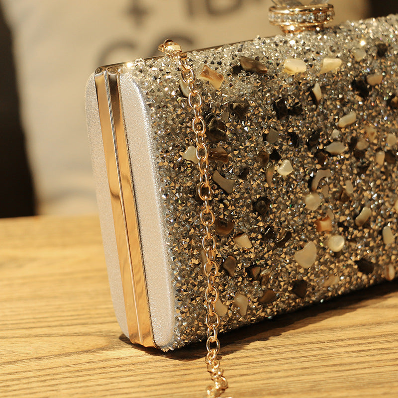Damen Clutch Tasche mit funkelnden Strassstein-Applikationen Nord Taschen
