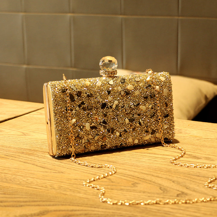 Damen Clutch Tasche mit funkelnden Strassstein-Applikationen Nord Taschen