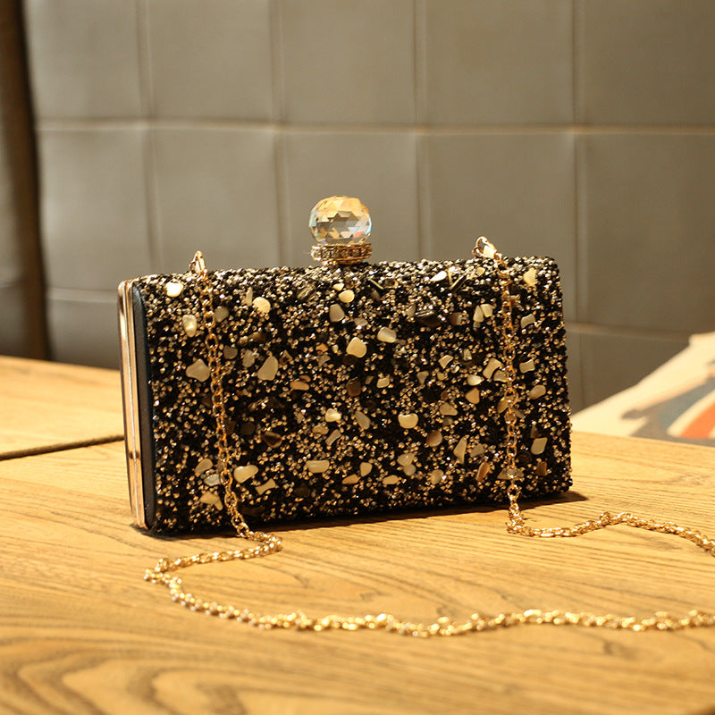 Damen Clutch Tasche mit funkelnden Strassstein-Applikationen Nord Taschen