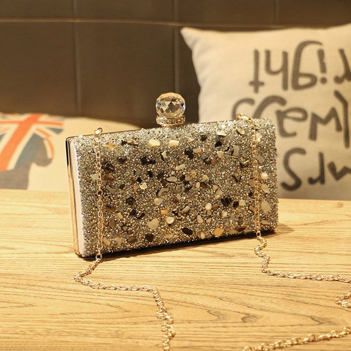 Damen Clutch Tasche mit funkelnden Strassstein-Applikationen Nord Taschen