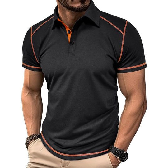 Kurzärmeliges Poloshirt zum Spleißen