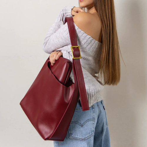 Nord Taschen Premium Veganes Leder Schultertasche