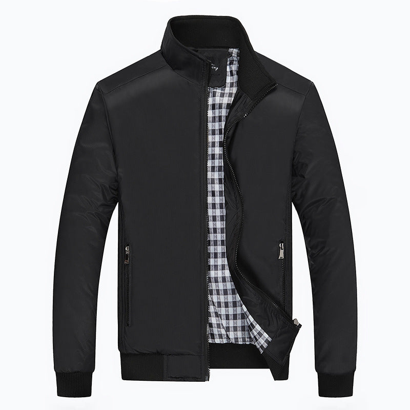 Herren Leichter Harrington-Blouson mit Stehkragen und kariertem Innenfutter Nord Taschen
