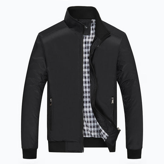 Herren Leichter Harrington-Blouson mit Stehkragen und kariertem Innenfutter Nord Taschen