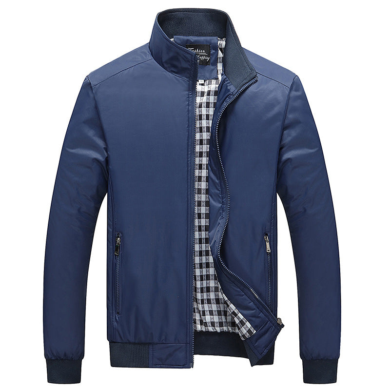 Herren Leichter Harrington-Blouson mit Stehkragen und kariertem Innenfutter Nord Taschen