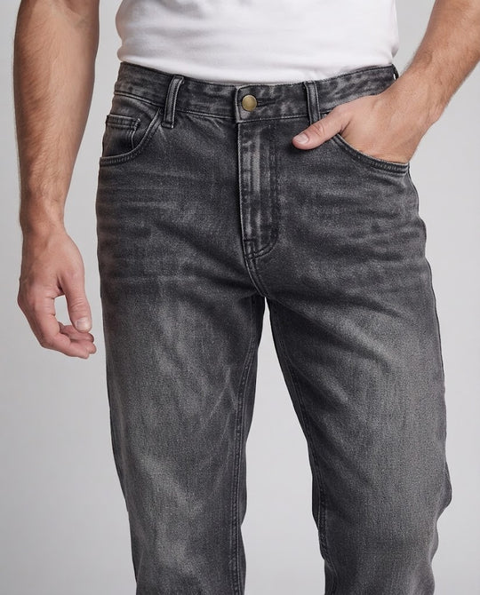 Herren Relaxed Denim-Jeans mit extra weitem Bein, Charcoal-Wash und verlängertem Saum Nord Taschen